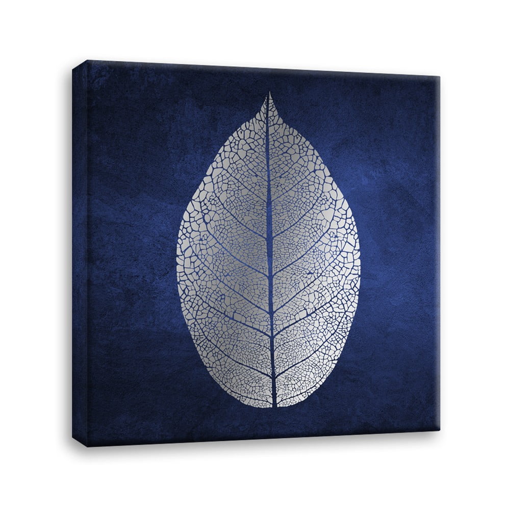 Obraz Styler Canvas Silver Uno White Leaf 65x65 cm - nový