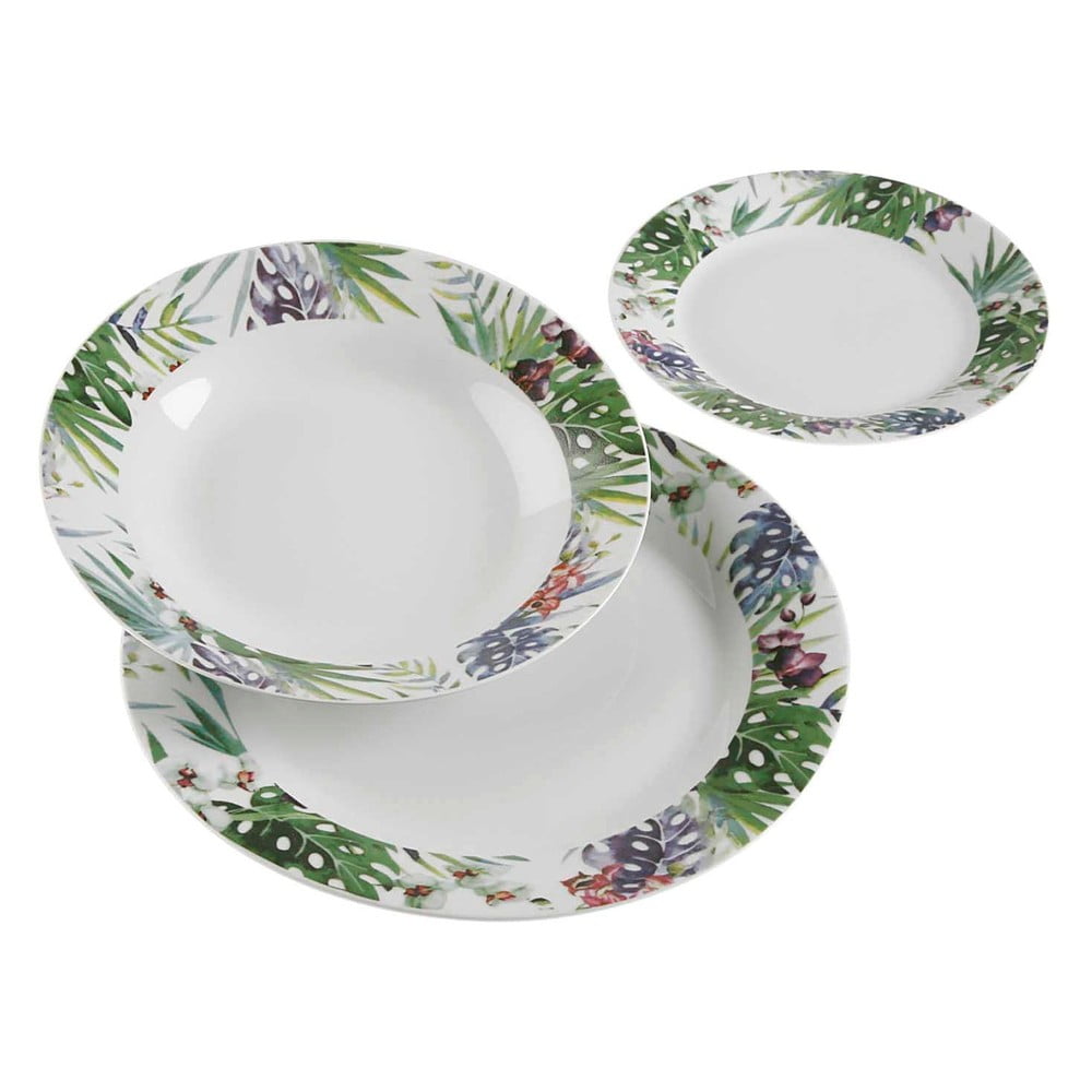 11 dílný set talířů z porcelánu VERSA Tropical - rozbaleno