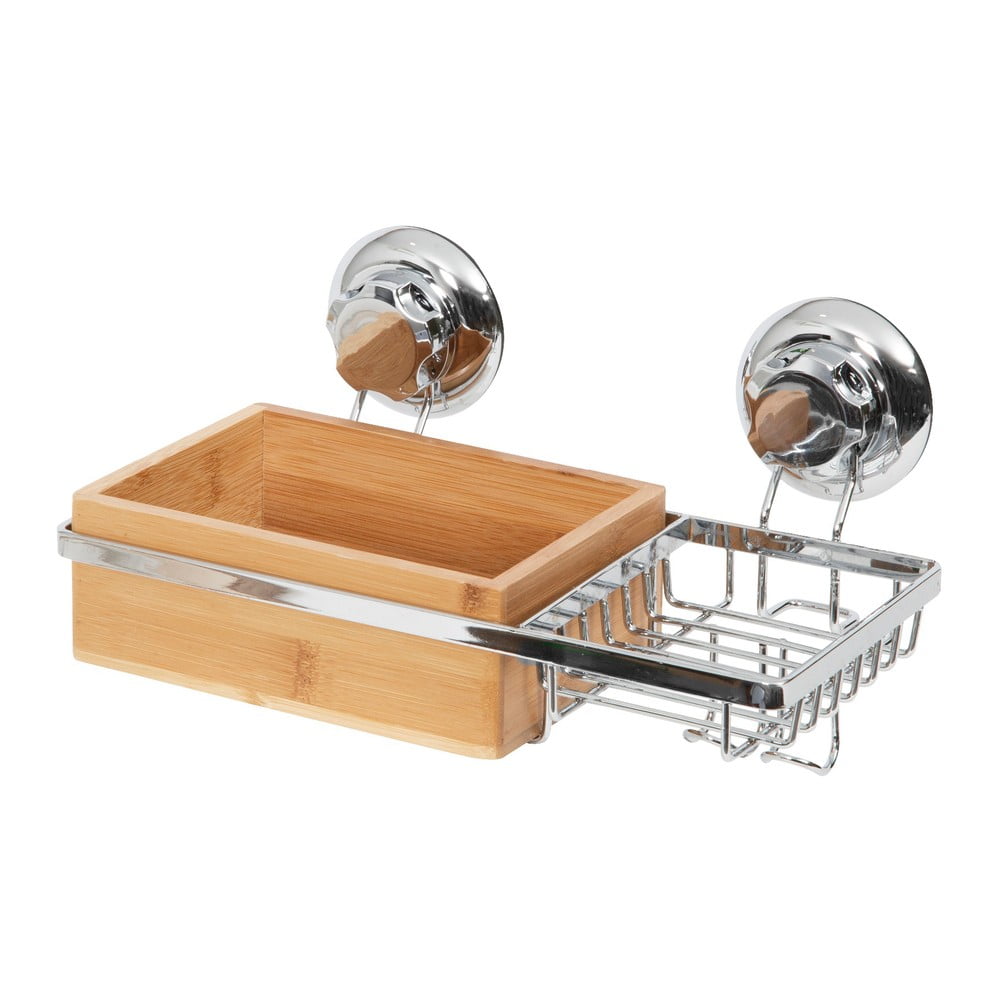 Bambusový nástěnný košík s miskou na mýdlo Compactor Spa - rozbaleno