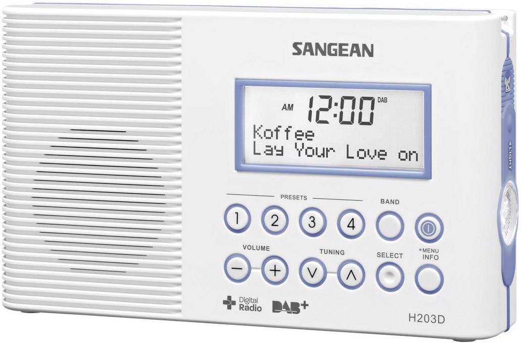 Vodotěsné rádio Sangean H-203 DAB+  - použité, kosmetická vada