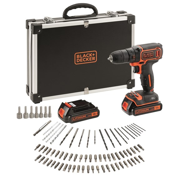 Black & Decker Black+Decker BDCDC18BAFC-QW Aku vrtačka Li-Ion 18V + 80ks s příslušentvím -použité