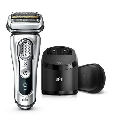 Braun Series 9 9390cc Wet&Dry holicí strojek, STŘÍBRNÝ - použité