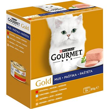 Purina Gourmet Gold Mltp konz. kočka paštiky 8x85g