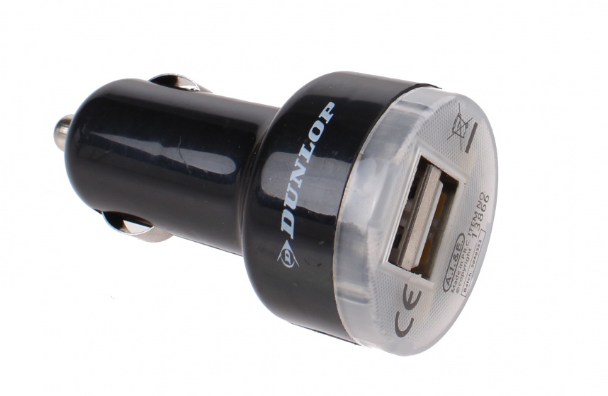 Dunlop Duální USB 12/24V nabíječka do auta černá