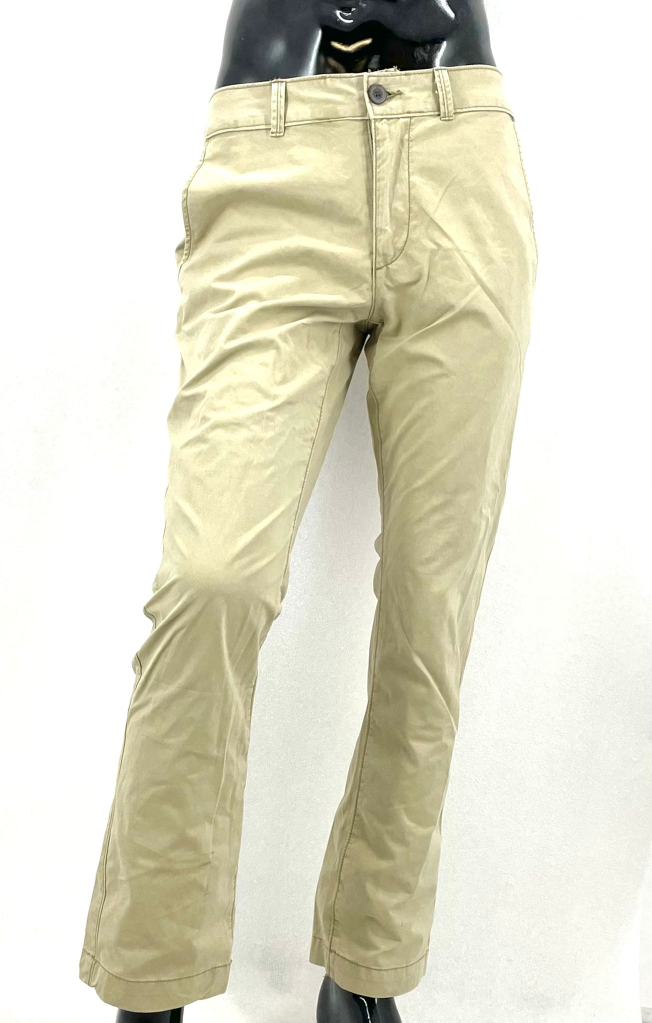 Pánské plátěné kalhoty Olgyn slim-fit - béžové VeikostiKAHOTY: 29