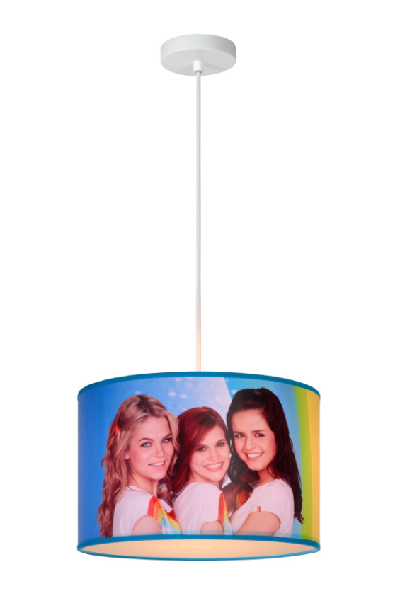 Dětské stropní svítidlo K3 Lucide - jasně modrá s motivem duhy