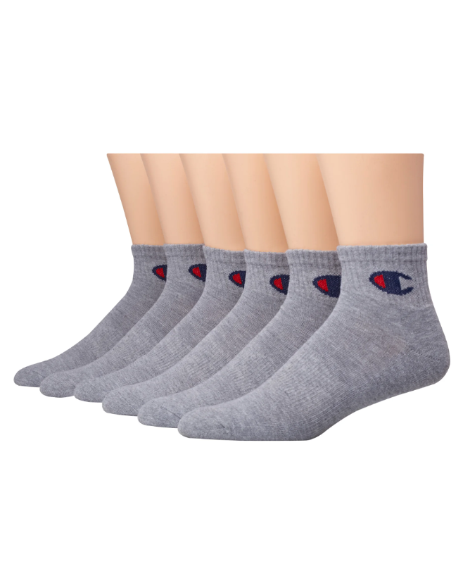 Champion ponožky Ankle 6 párů, vel. 6-12 - mix barev BARVA: Bílá