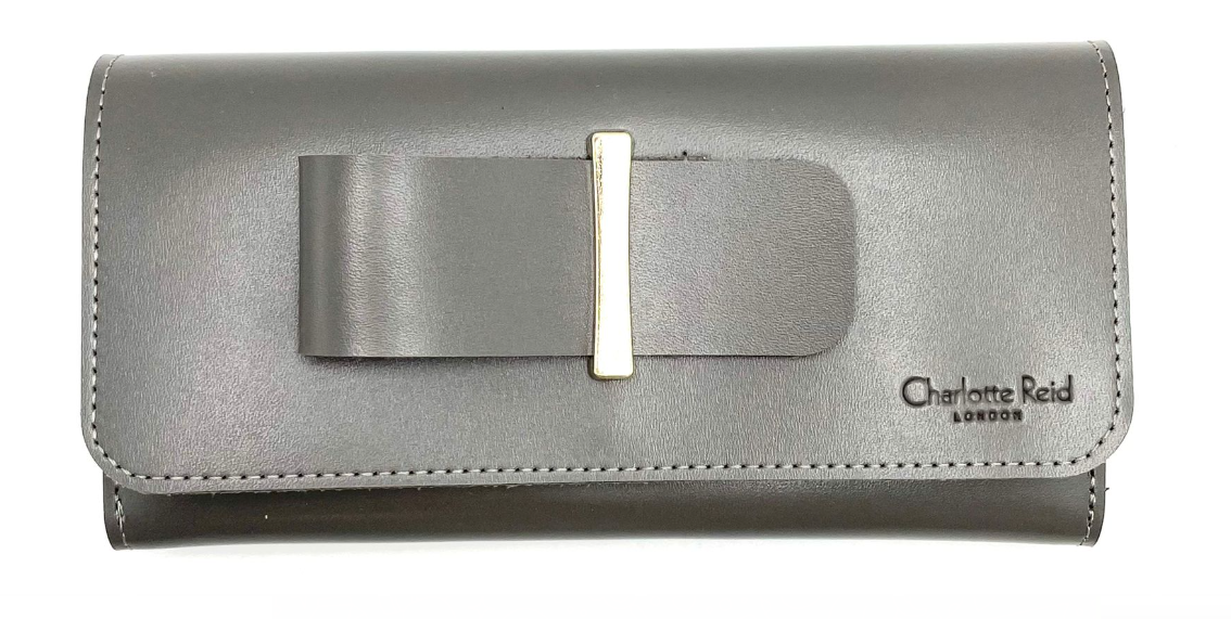 Charlote Reid London Peněženka s ozdobnou přezkou Charlotte Reid London - šedá
