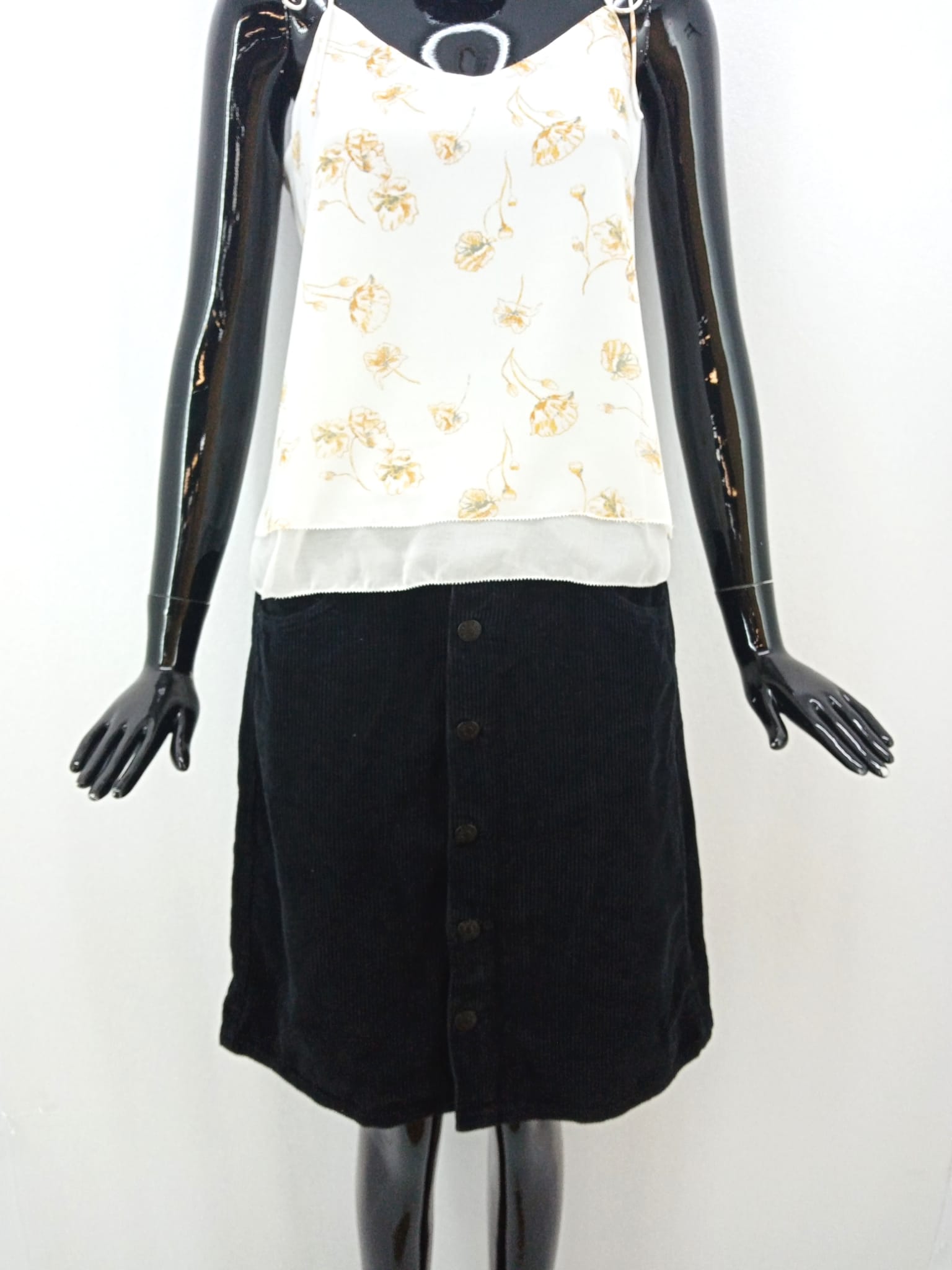 Dámská manšestrová sukně WHY 7, černá Velikosti XS-XXL: XS