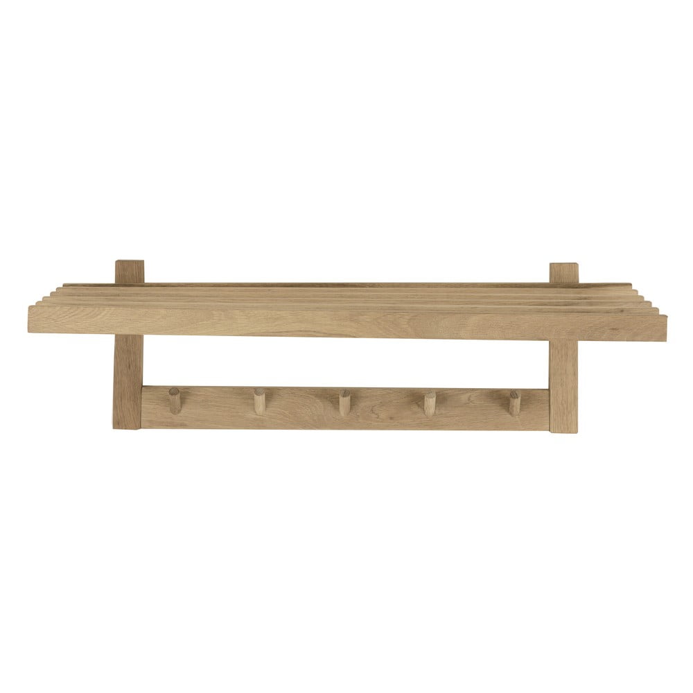 Nástěnný věšák na oblečení z dubového dřeva Canett Uno