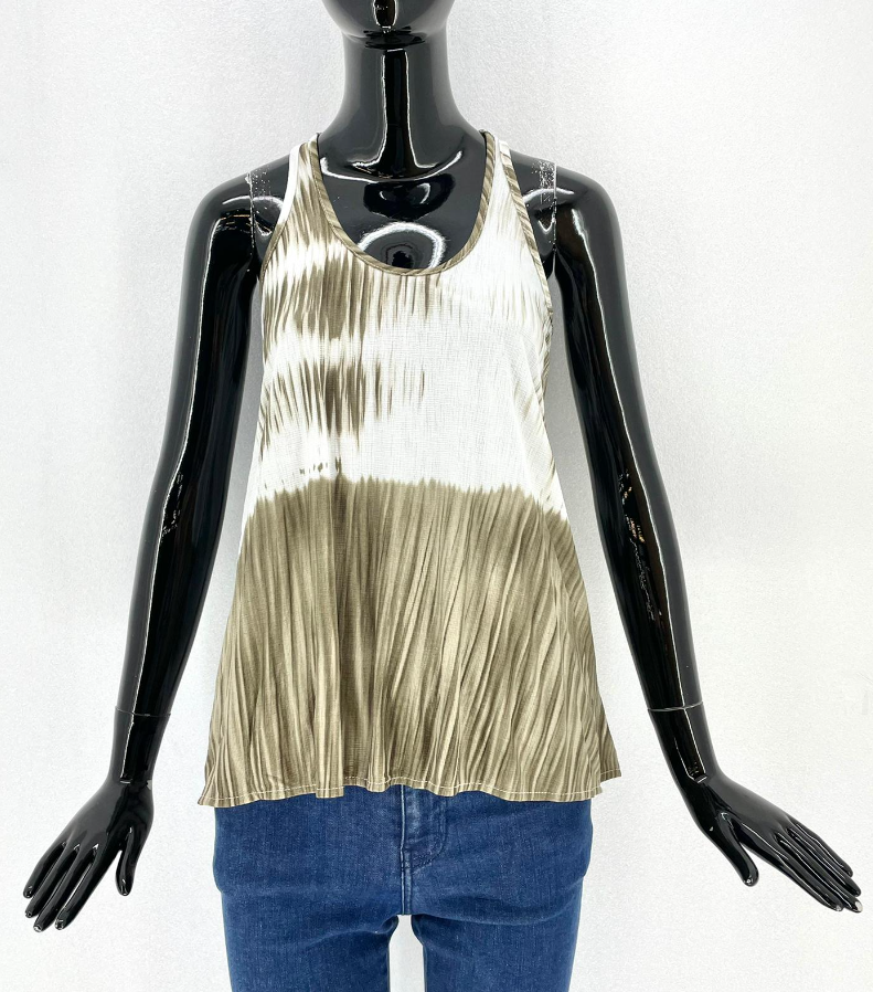 Dámský áčkový dvoubarevný top Sadie & Sage - bílá/hnědá Velikosti XS-XXL: XS