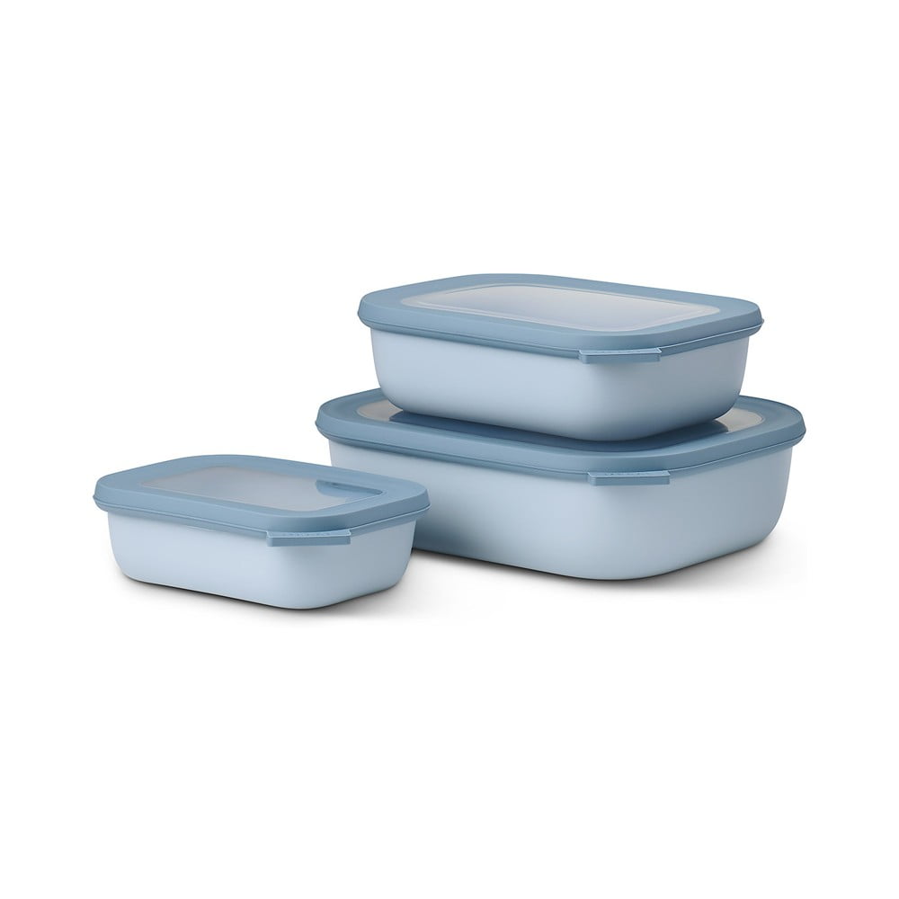 Sada 3 světle modrých dóz na potraviny Mepal Cirqula - vada