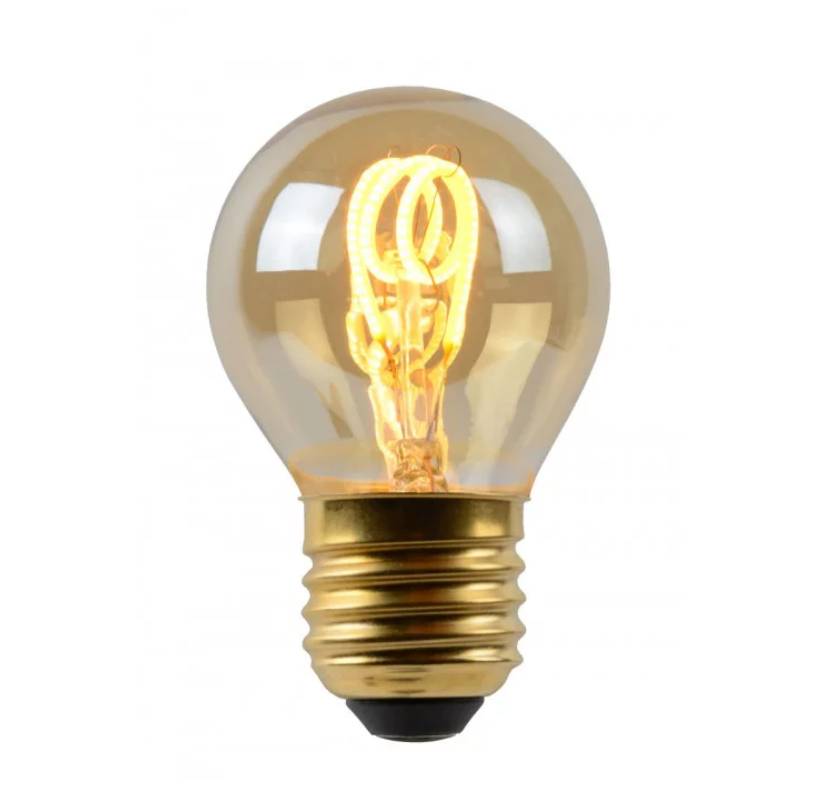 Lucide G45 - LED Žárovka  - Ø 4,5 cm - E27 - 1x3W - 2200K- Amber