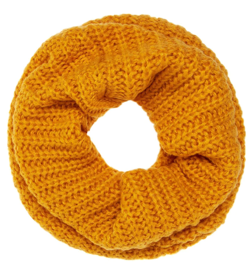 Oodji Dámská robustní žebrovaná šála, žlutá