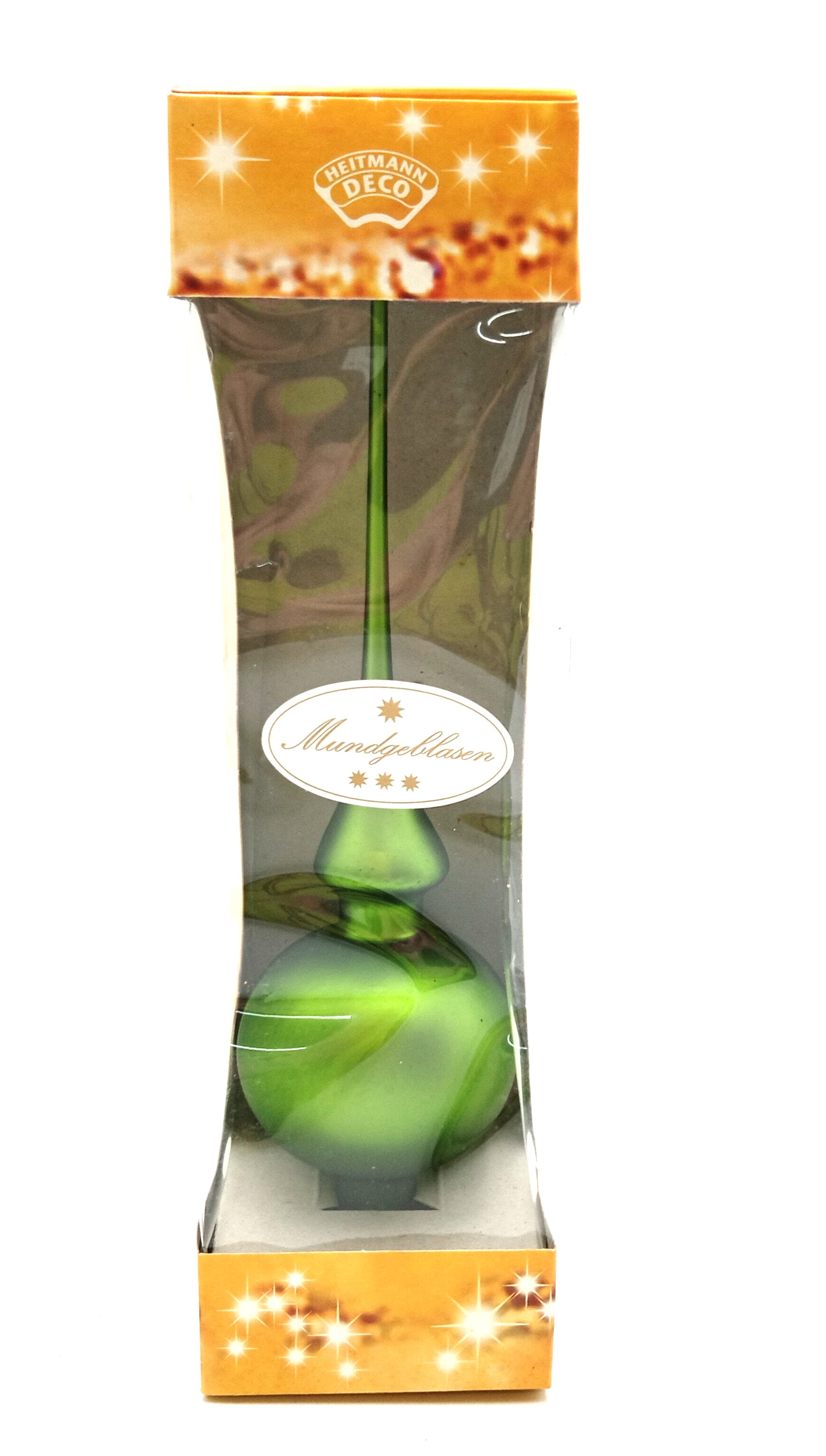 HEITMANN DECO Vánoční špička zelená hladká a zdobená 28 cm BARVA: Zelená, Varianta: zdobená