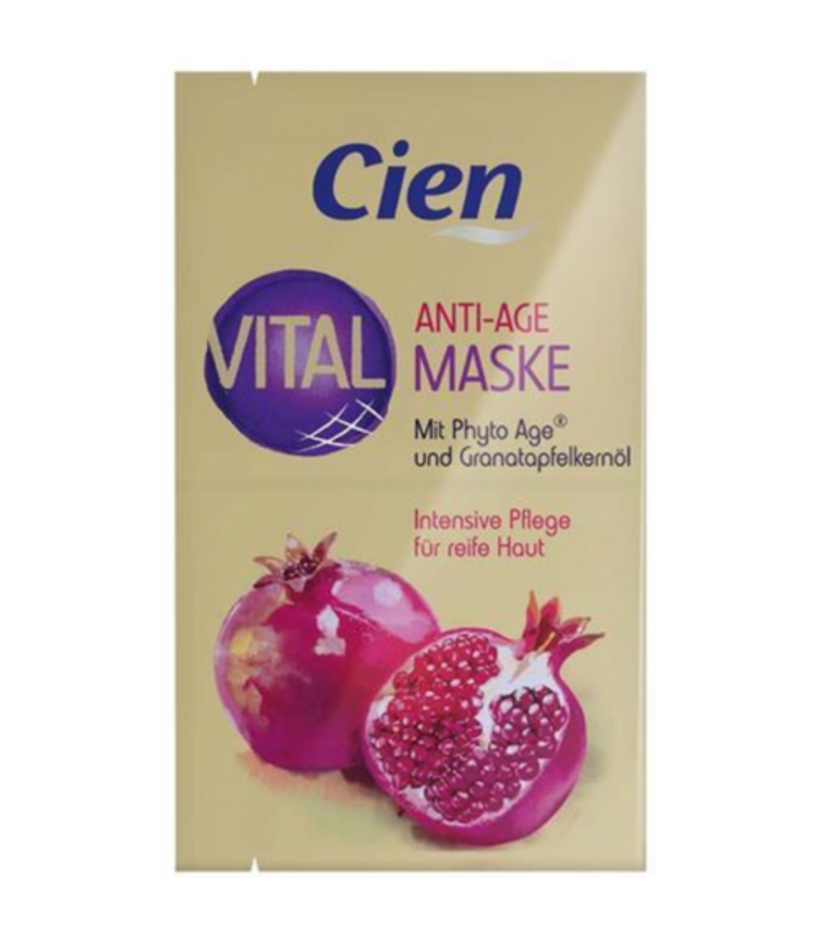 Cien Ciean revitalizační maska ​​s phyto age složením a olejem z granátových jablek, 2x8ml