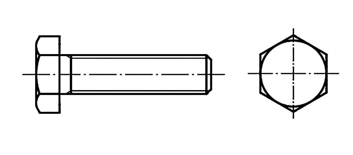 Šrouby se šestihranem M18 30 mm  TOOLCRAFT - vnější šestihran DIN 933 Ocel 50 ks