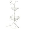 Ozdobny stojak z pojemnikami DOUBLE, Biały, 19 cm x 26 cm 68 cm