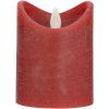 Blokker Rustieke LED Kaars – 7,5×10 cm – rood