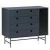 277774 tmave modra lakovana komoda teulat punto 97 x 45 cm