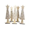 Vánoční strom bílo-zlatý, 45 cm, dřevo  Nové
