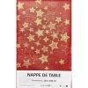 Červený ubrus s hvězdami, 130 x 160 cm