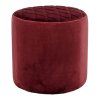 Červený puf ze sametu House Nordic Ejby, ø 34 cm
