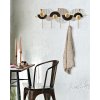 Nástěnný věšák ve zlato-černé barvě Mauro Ferretti Art  Rozbale(v)no, mírně ohlá horní dekorace