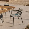 Tmavě šedá kovová zahradní židle Kave Home Joncols
