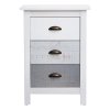 Noční stolek Romantica bílý/šedý