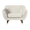 Křeslo, sametové, bílé Mazzini Sofas