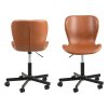Kancelářská židle Batilda koňakově hnědá  Rozbale(v)no