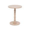 Odkládací stolek ALIX s ozdobnou nohou, Ø 38 cm, béžový  Rozbale(v)no