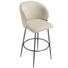 Barová židle Luana krémová/černá 2ks  Rozbale(v)no