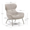 Křeslo Belina béžové  Rozbale(v)no