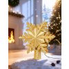 Zlatá svítící vločka na špičku vánočního stromku  Nové