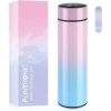 Cestovní termoska 500 ml s LED displejem teploty, růžovo-modrá  Nové