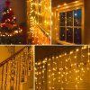 LED solární světla 15 m, 440 LED, teplá bílá  Nové