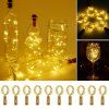 Sada 10 korkových světel do lahví 2 m, 20 LED, teplá bílá