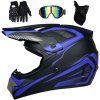 Motocrossová přilba modrá SET velikost L (56-57CM)