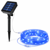 Solární světelný řetěz 12 m, 100 modrých LED