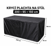 Krycí plachta na stůl 200 × 95 × 150 cm – černá