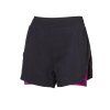 Dámské sportovní šortky 2v1 Progress CARRERA Shorts černá/višňová, velikost M