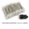 LED světelný řetěz 600 LED - 6 x 3 m - teplá bílá