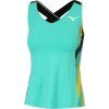 Dámské tílko MIZUNO Printed Tank tyrkysové, velikost XS