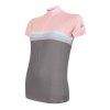 Dámský cyklistický dres s krátkým rukávem SENSOR Cyclo Summer Stripe šedá/růžová, velikost S