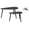 Sada 2 černých odkládacích stolků Home&Styling