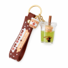 Přívěsek na klíče Medvídek s bubble tea kelímkem