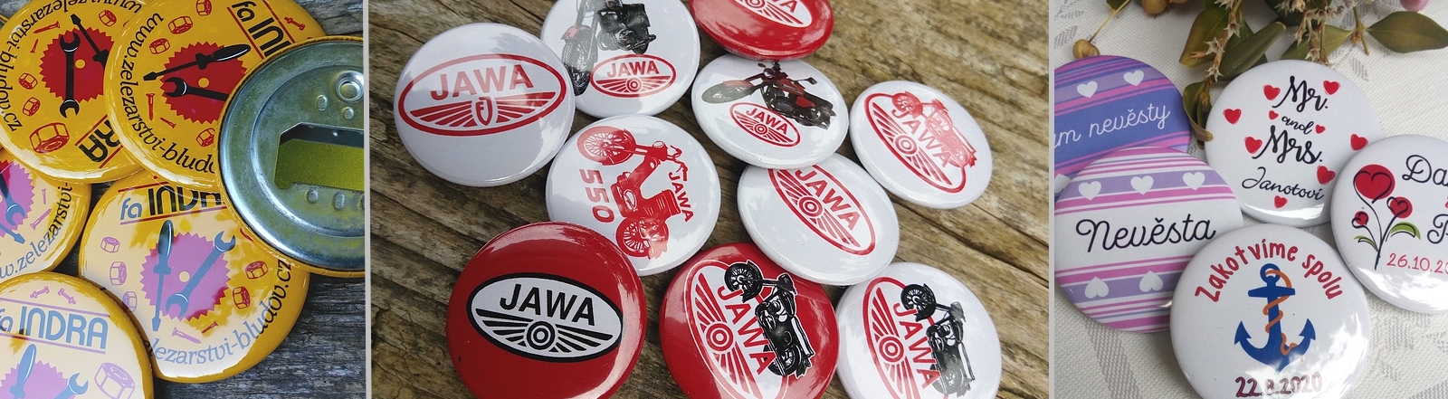 výroba placky a odznaky Jawa