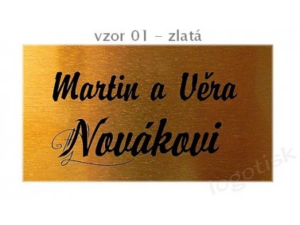 Cedulka/jmenovka s potiskem na přání  cedulky na dveře/poštovní schránky